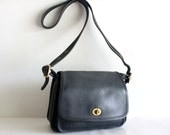 Vintage COACH Cross Body Leather Saddle Bag