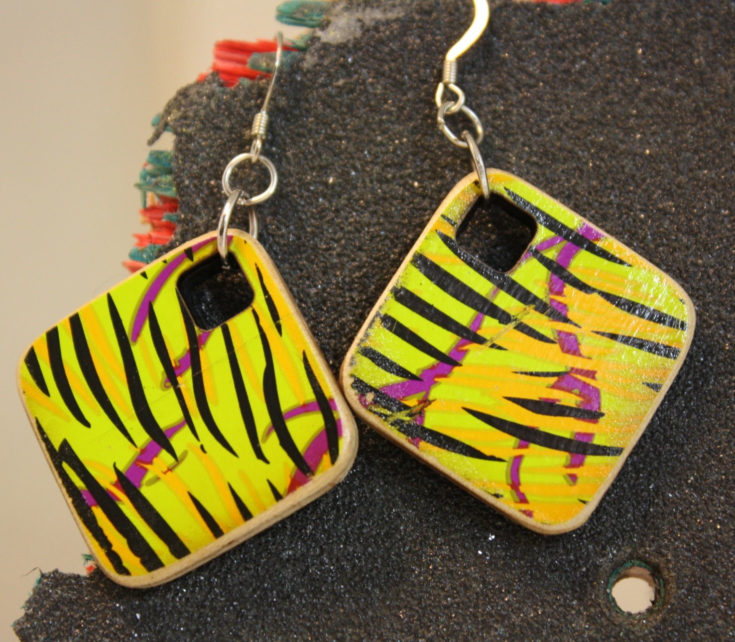 Reclaimed Skateboard Earrings