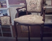 vintage french chairs tapestry arm chair shabby chic dining side arm cottage chic set of 7