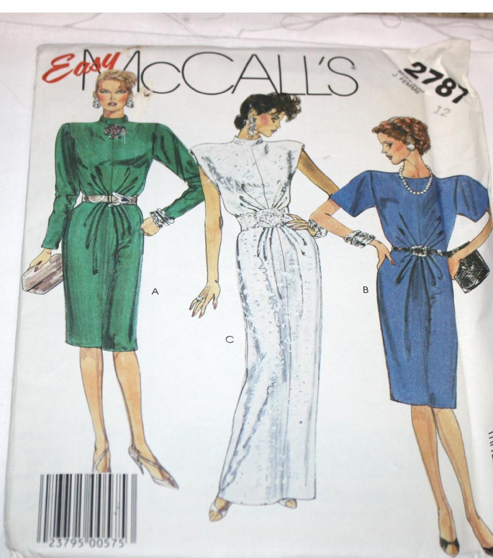 Vintage Easy McCall's Dress Pattern 2787 - Vintage Ephemera - Vintage Sewing -Supplies Pattern