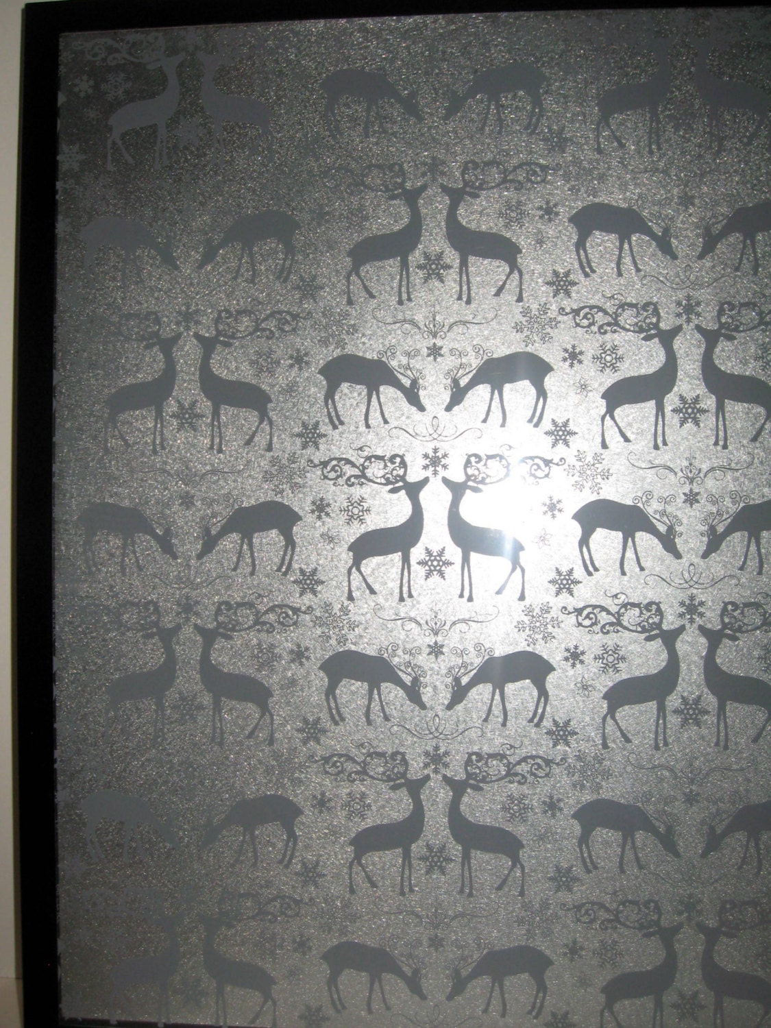 Gray Deer .. Magnet Dry Erase Steel Memo Board // holiday gift // housewarming // office decor // home decor // wall organization