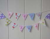 Cake Bunting Pretty Pastels HAPPY BIRTHDAY Fabric Cake Topper for Weddings Birthday Party and Baby Showers Custom made to order
