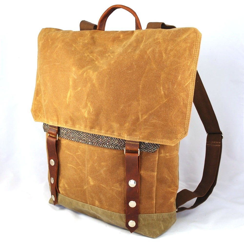 Ginger Tall Boy Waxed Canvas Backpack