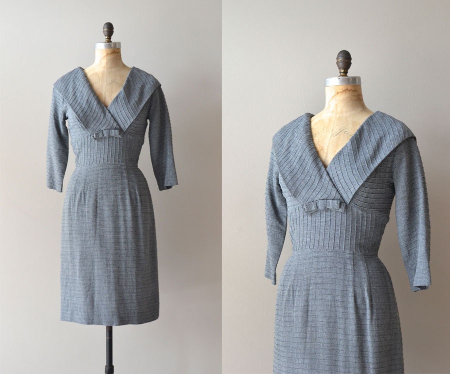 vintage 50s dress / 1950s dress / Counted Hours dress