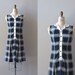 plaid 60s dress / 1960s dress / cotton shift / Radioland dress