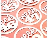 Project Life Circular Numeric Week Tags : Weeks 25 - 52