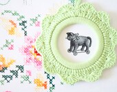 Crochet flower frame