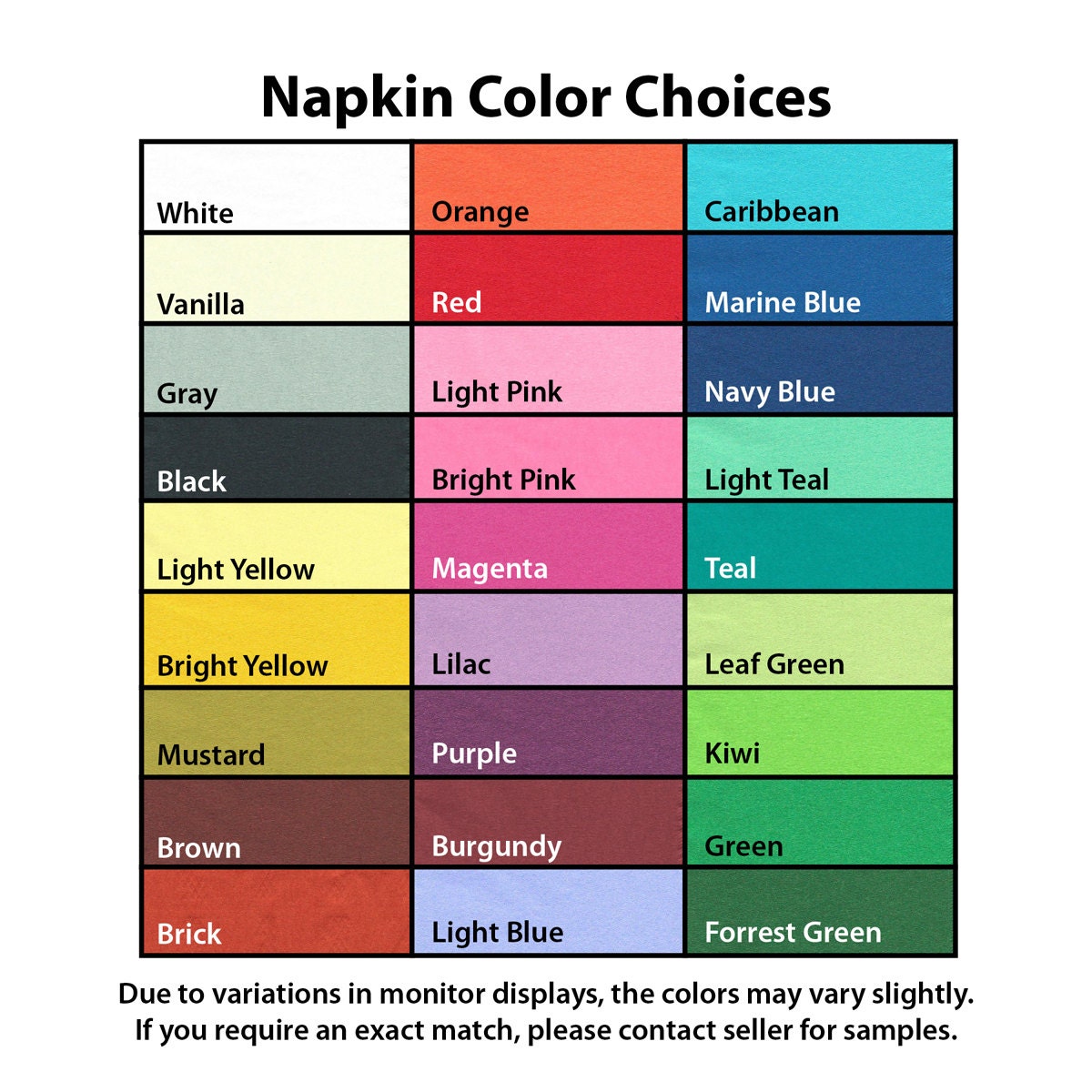 Order of 50 Beverage Cocktail Napkins