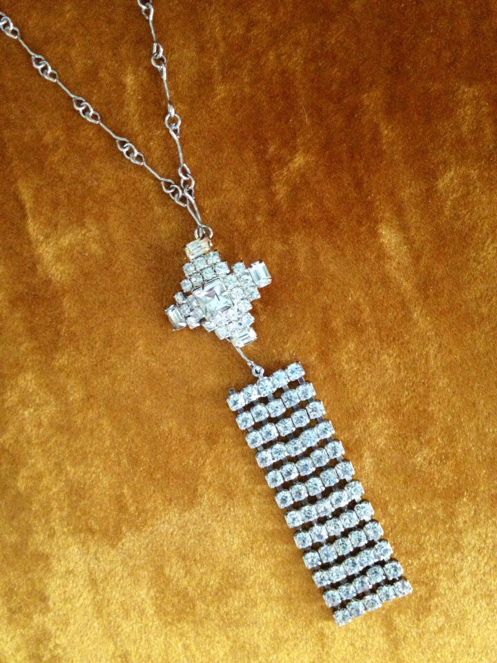 Art Deco Inspired Rhinestone Necklace