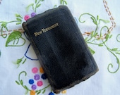 Antique Vintage Religious Book 1881 New Testament  Miniature Leather Bound, Young People's Luther League