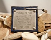 SeaBee  leather distressed keychain