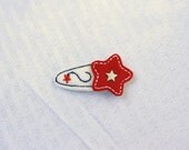 Yankee Doodle Hair Snap, Red, White, and Blue Clippie, Hair Clip