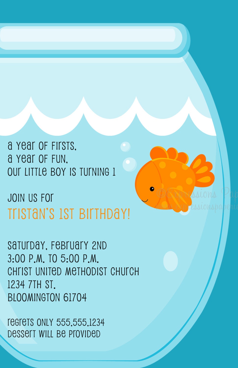 Goldfish Birthday Party Invitations Il_170x135