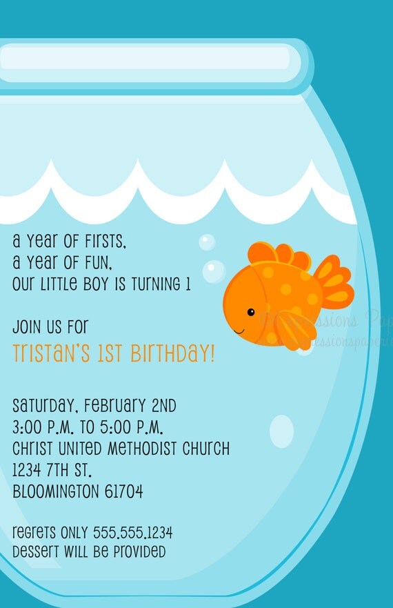 Goldfish Birthday Party Invitations Il_570xn