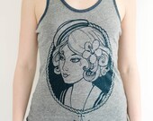 women's sailor girl racerback tank sizes s, m, l, xl