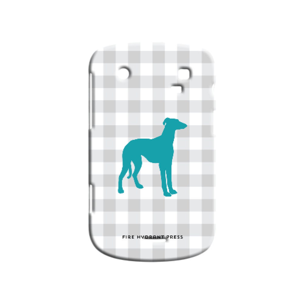 Blackberry 9900 Dog Silhouette Custom Phone Case Gingham Prints