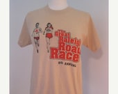 50% OFF storewide sale vintage t shirt raleigh NORTH CAROLINA 1980s natural light Beer charity running jogging novelty