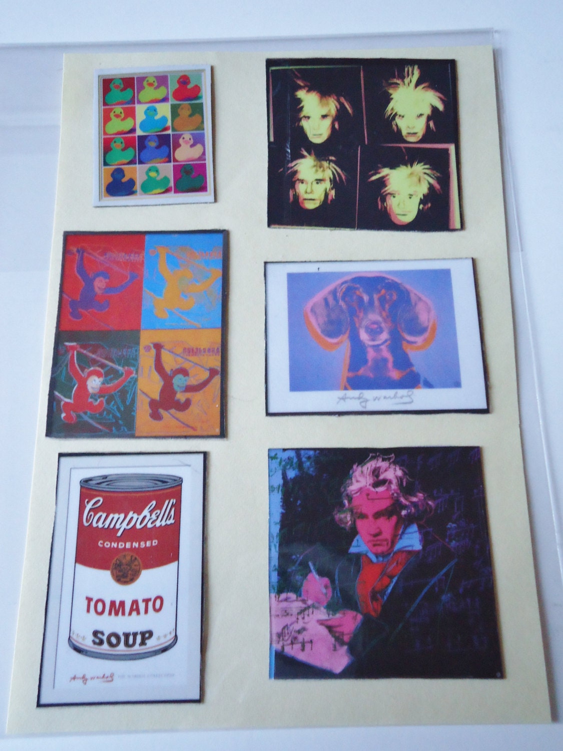 Andy Warhol Pop Art Pictures Handmade Upcycled Art Magnet Set for gifts Home Kitchen Office Locker & More