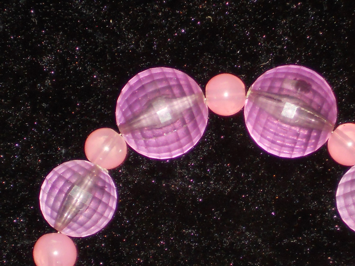 Re-Fabulous purple and pink stretch bracelet 7 inch size