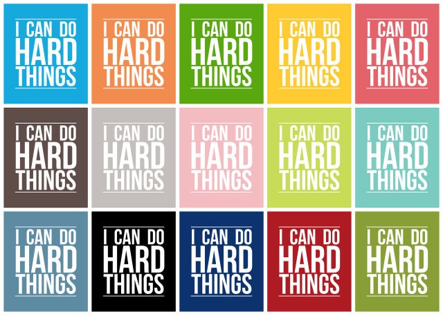 I Can Do Hard Things - Subway Art - Instant Download