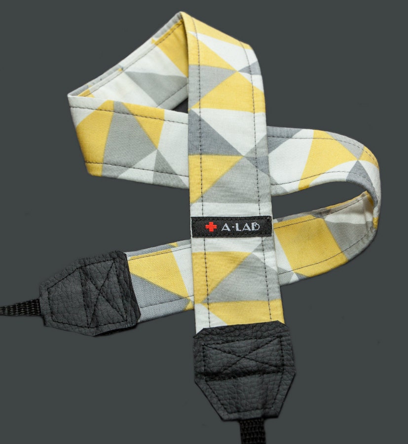CUSTOM CAMERA STRAP - "triangle sorbet"