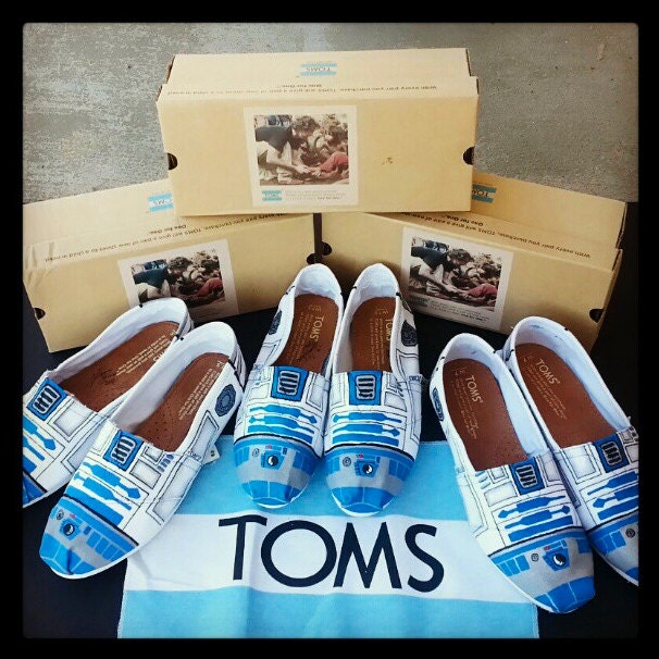 PRIVATE ORDER For KIRSTeN 8.5 R2D2 Toms - Womens Ladies Size New in Box and Handmade