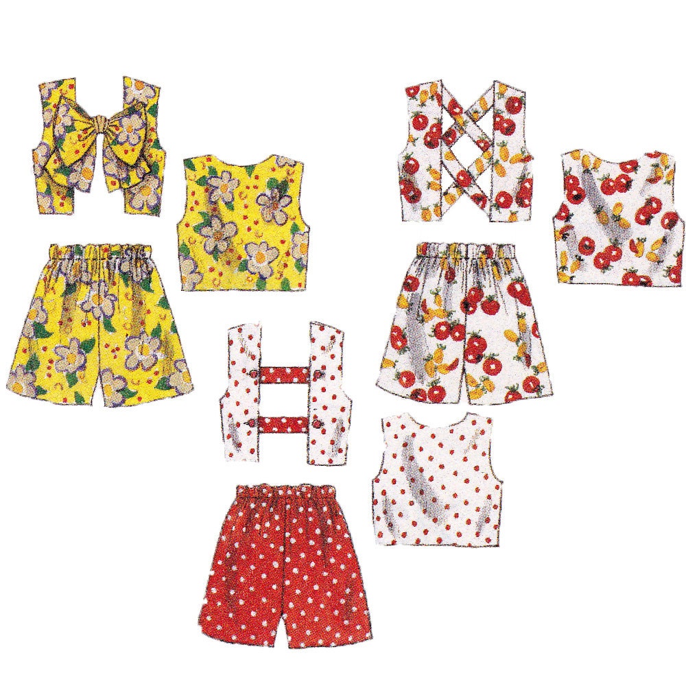 Girls Shorts and Tops Sewing Pattern - McCalls 8231 - Childs Summer Separates Pattern - Uncut, FF