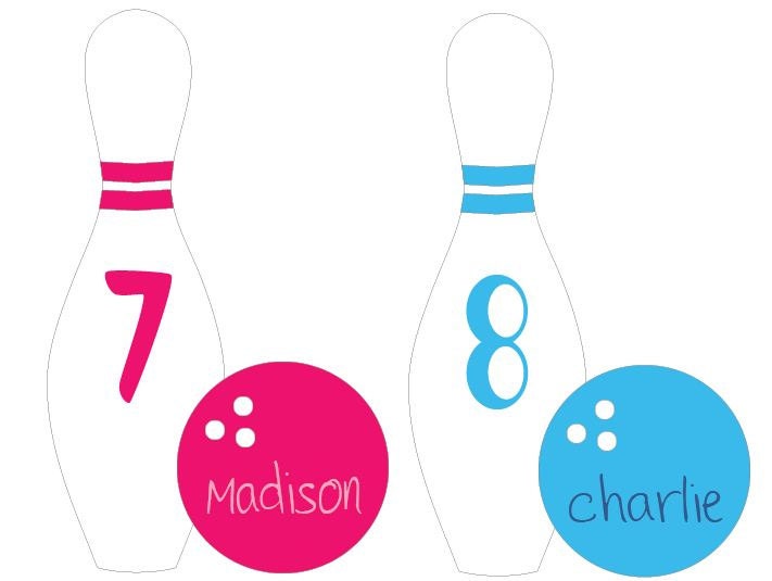 Bowling- Personalized Number Birthday Sign - Great for Photo Prop or Decoration