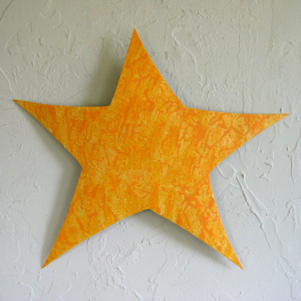 Art metal sculpture decor Star recycled metal wall hanging dancing star bedroom bathroom nursery