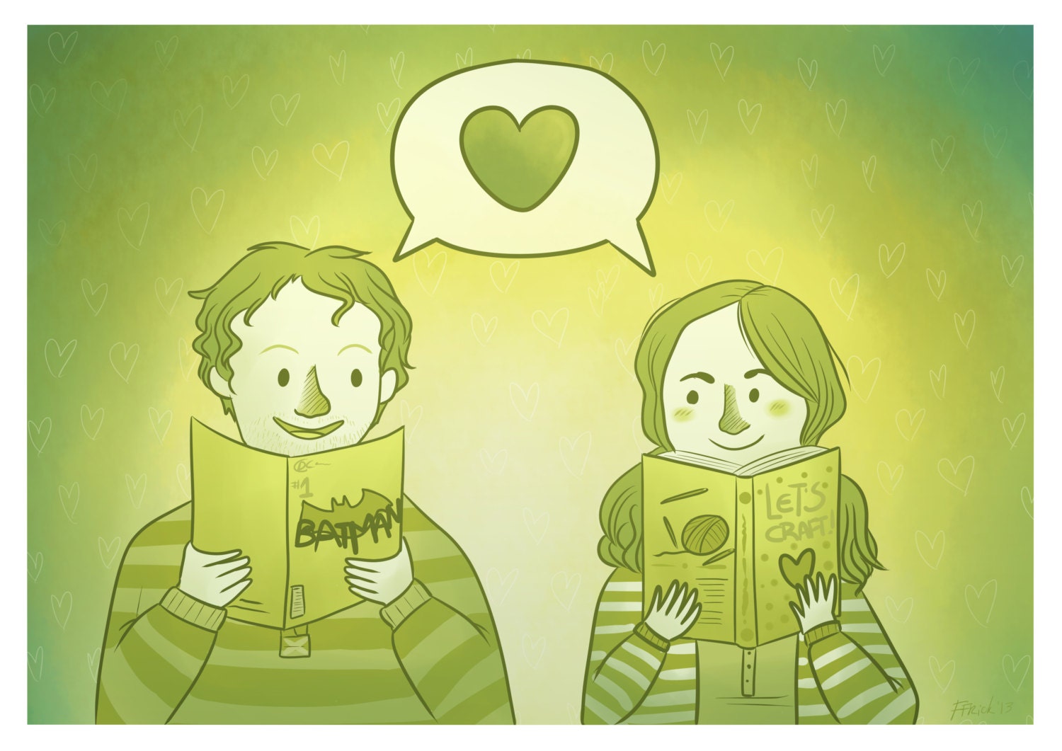 Custom couple Illustration - Simple Style