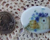 Cameo Think Spring Pansy & Birdhouse 40x30 Porcelain Fired Decal ECS