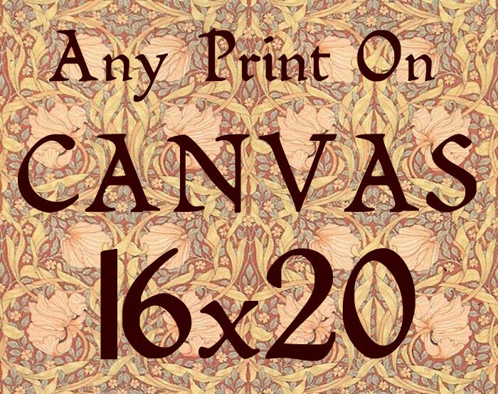 Any Print on Premium Art CANVAS 16" x 20"