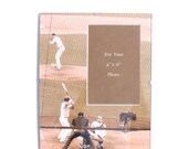 At Bat Baseball Decor Mat. Photo Mat. For your own Photo. Handmade by Calico City on etsy