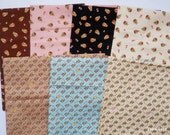 SALE -  Kawaii Japanese Fabric - Owls 7 Fat Quarter Bundle Set - F162