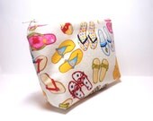 Medium Zipper Pouch Pencil Case Cosmetic Pouch Toiletry Bag Colorful Flip Flops