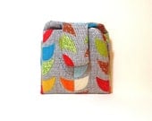 Card Wallet Card Holder Fabric Wallet Fabric Pouch Retro Shapes and Colors