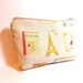 Small Zipper Pouch Coin Purse Small Wallet Cotton Linen French Travel Gold