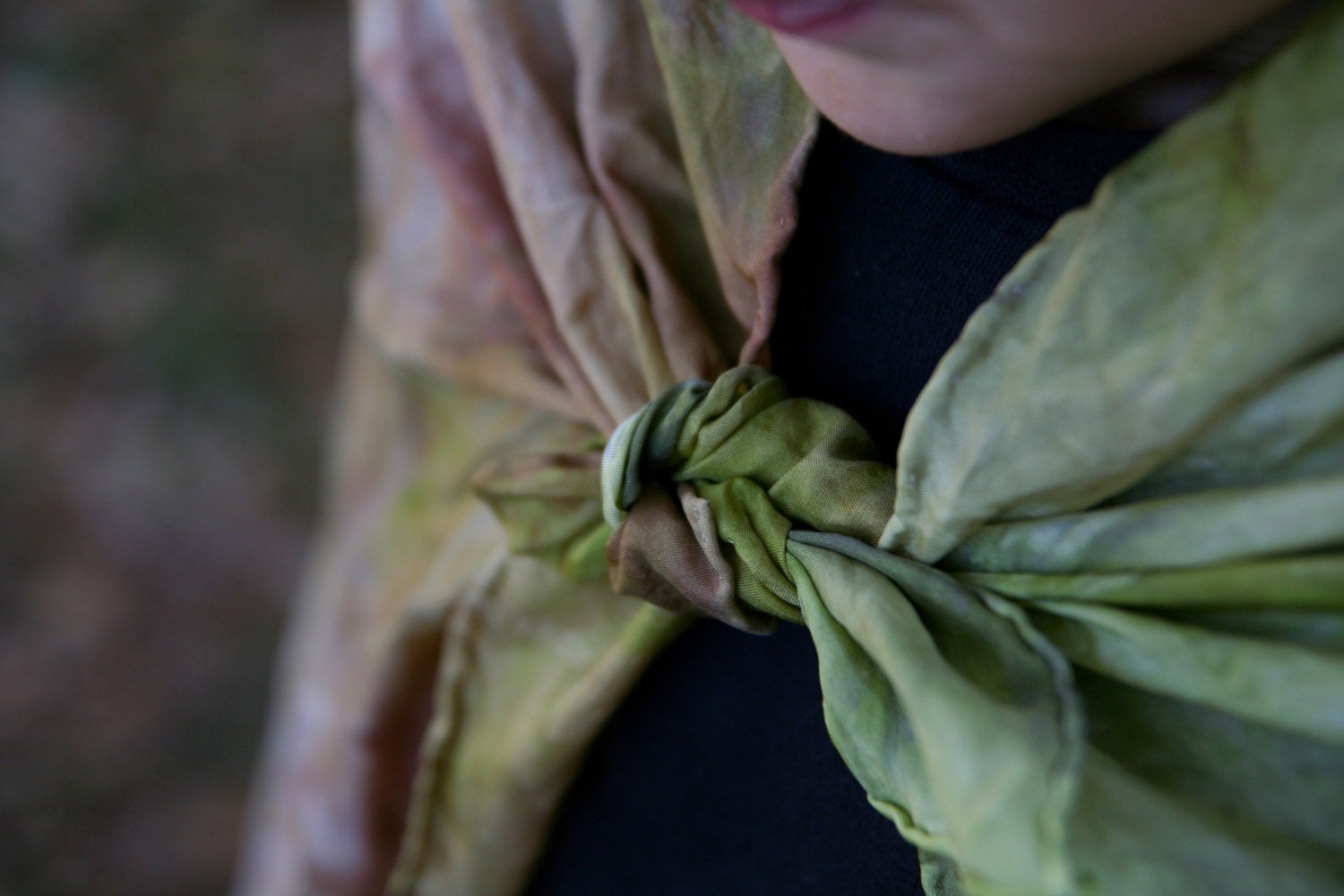 earth - 35x35 square play silk - beautiful multi-colored hand dyed - eco dye