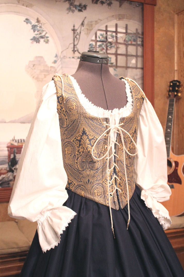 Renaissance Wench or Maiden Bodice and Skirt, Gown or Dress, Custom sized for You