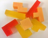 SOAP Tetris Set of 8 Pieces, Energy Citrus Scented, Good for Gamers, Geeks and Moms