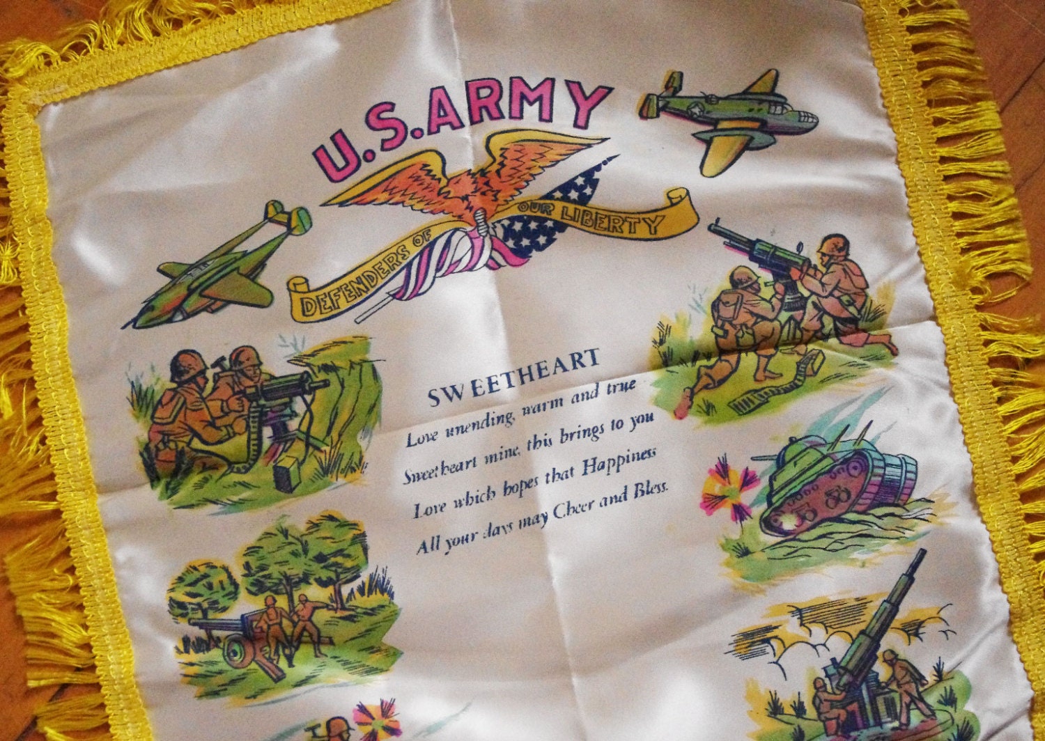 Camp Pickett WW2 Sweetheart Souvenir Pillow