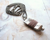 Paint Tube - Antiqued Silver Tone Unisex Pendant Necklace