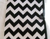 BLACK and WHITE Chevron Spirial NOTEBOOK Cover