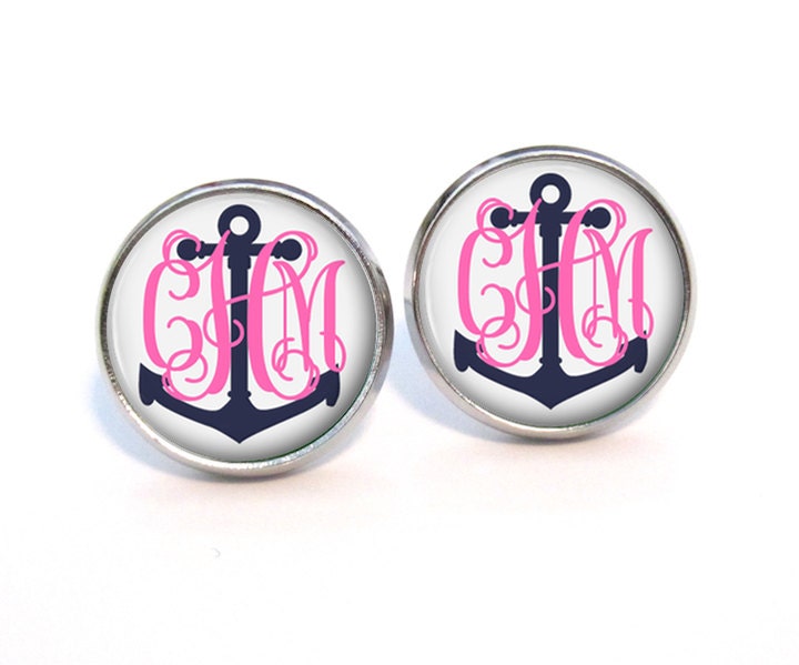 Monogram Earrings Anchor (395)