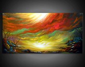 painting art abstract art original abstract painting art original abstract painting acrylic painting lollipop tree painting 48 x 24