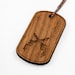Wooden Dog Tag - Laser Engraved Revolvers (Walnut)