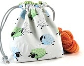 Knitting Project Bag Crochet Project Bag Square  - Leaping Lewe