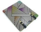 Leather iPad  case - Bold geometric