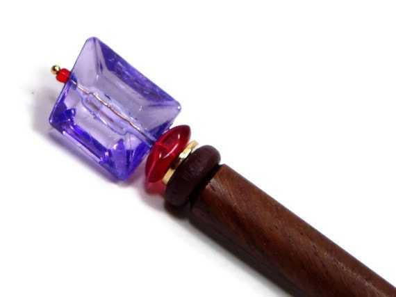 Laying Tool, Sewing Stiletto, Needlepoint, Quilting, Beaded, Purple, Red, DIY Crafts, Hairstick, TJBdesigns