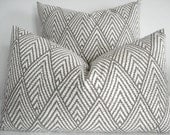 Kravat  Both Sides-- Decorative Designer Cover - Tahitian Stitch Tusk- Ivory / Taupe / Latte  Throw / Lumbar Pillows